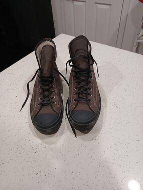 Moonstar Men's Brown High-Top Canvas Sneakers